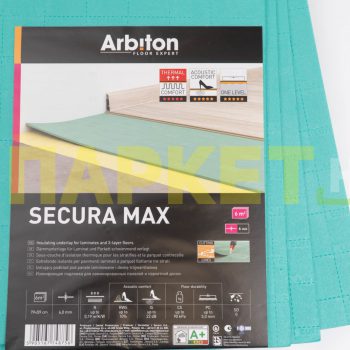 Подложка по ламинат ARBITON SECURA MAX 6мм листовая 6м² в упаковке