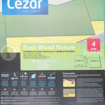 Подложка древесно волокнистая под ламинат и паркет Cezar Basic Wood Nature 4мм
