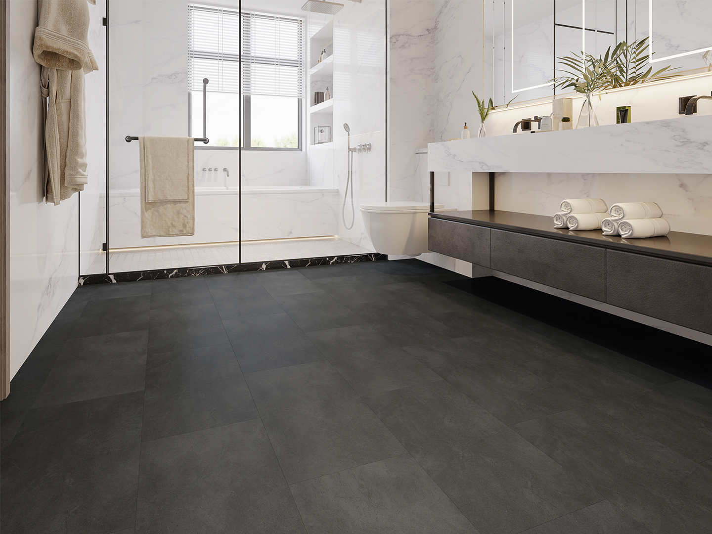 Вінілова підлога Alsaflooring NEO CLICK 55 DALLE 601158 Темрява