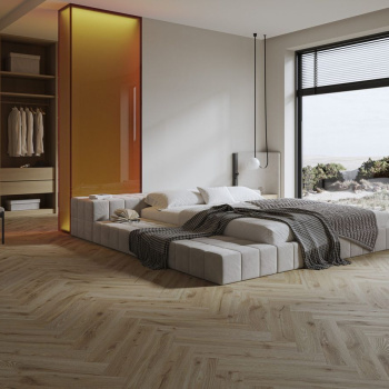 Вінілова підлога SPC Barlinek IDEA LINE Herringbone Desert Oak HB з інтегрованою підкладкою