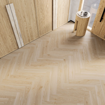 Вінілова підлога SPC Barlinek IDEA LINE Herringbone Tea Oak HB з інтегрованою підкладкою