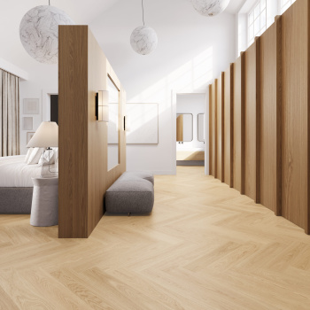 Вінілова підлога SPC Barlinek IDEA LINE Herringbone Vanilla Oak HB з інтегрованою підкладкою