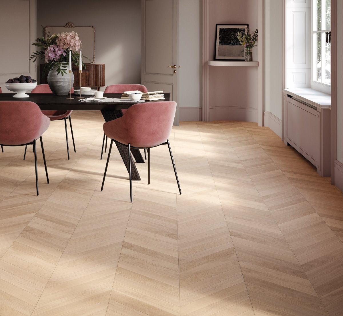Паркетна дошка PARADOR Trendtime 10 (французька ялинка), 1748487 Chevron Oak White