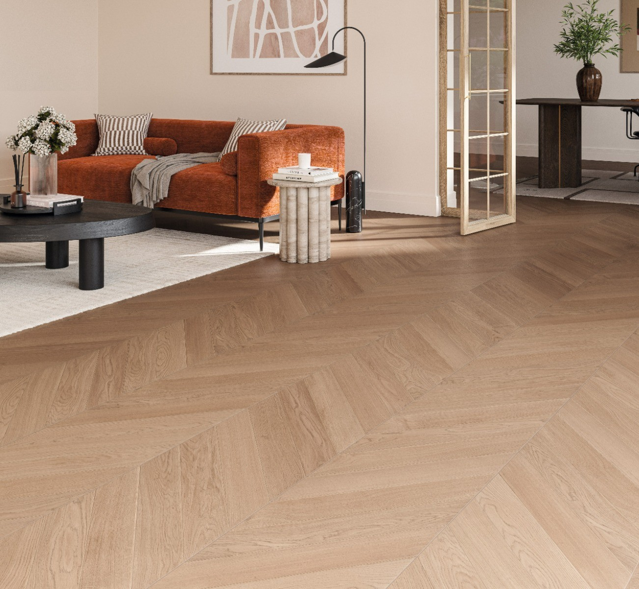 Паркетна дошка PARADOR Trendtime 10 (французька ялинка), 1748490 Chevron Oak Tuscan