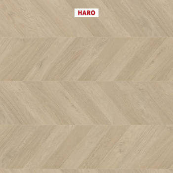 Ламінат HARO Chevron (французька ялинка) Oak White