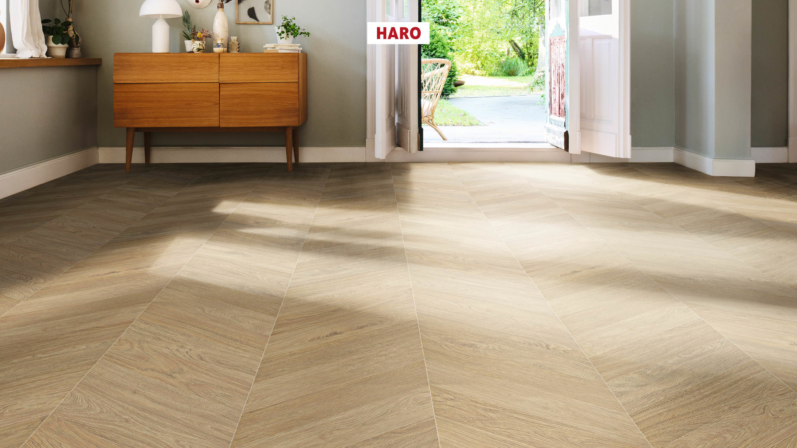 Ламінат HARO Chevron (французька ялинка) Oak Puro