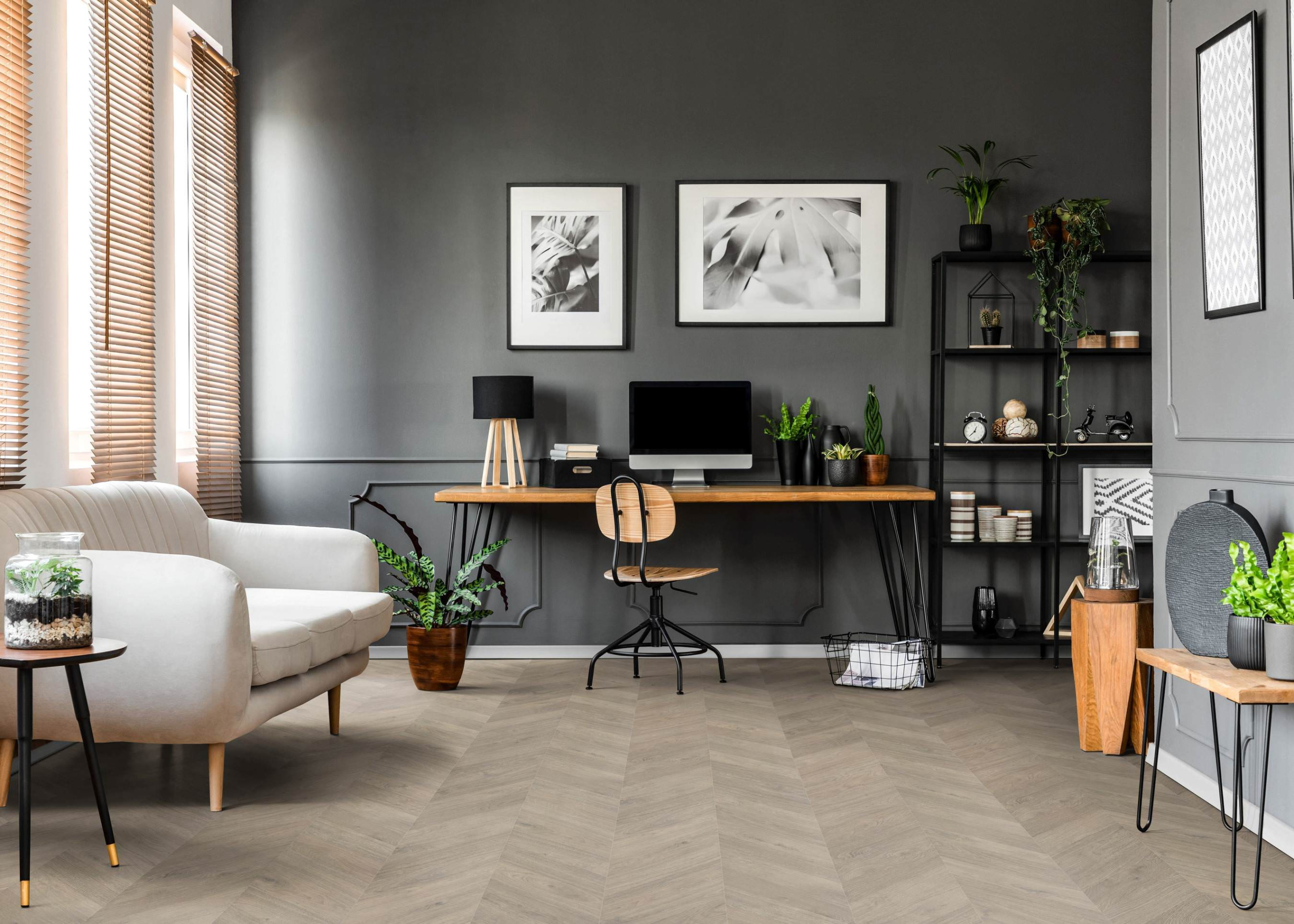 Ламінат HARO Chevron (французька ялинка) Oak Grey