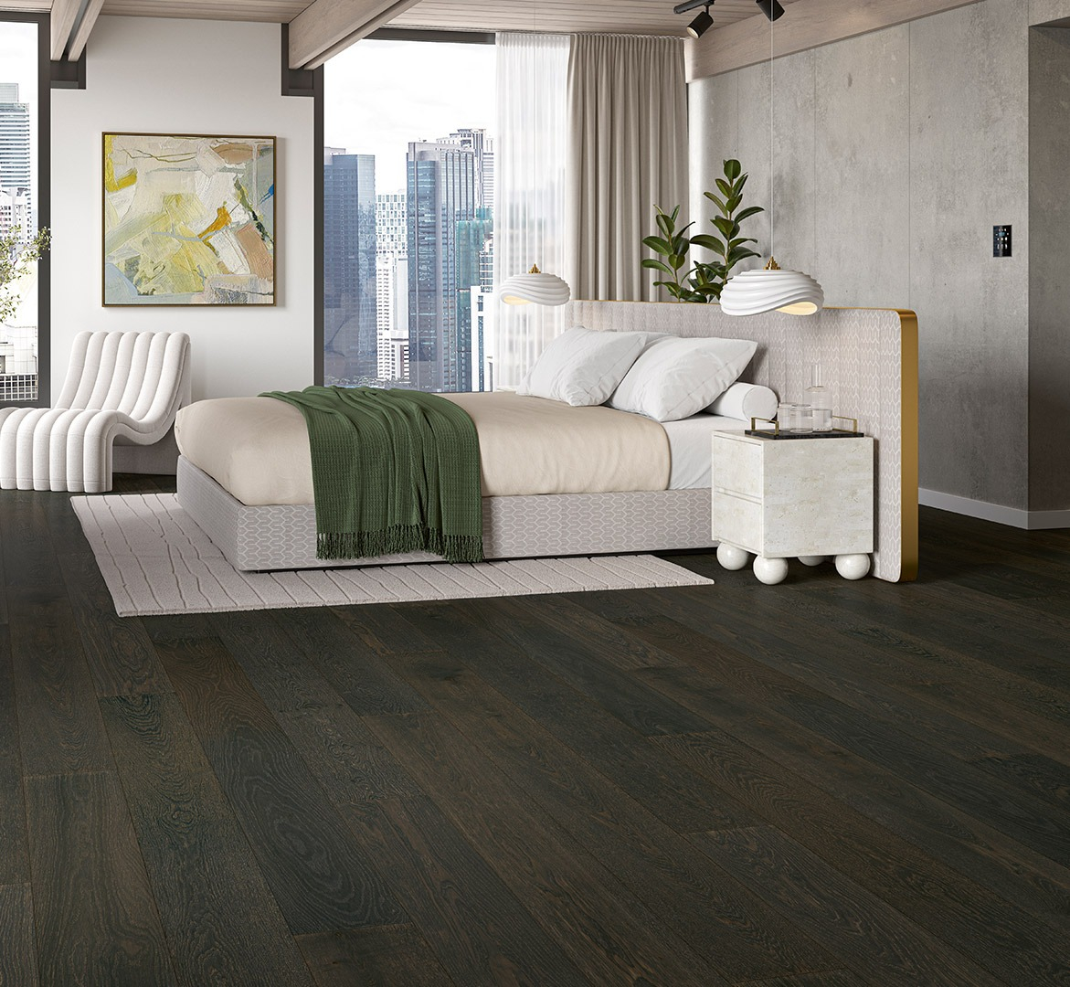 Паркетна дошка PARADOR Classic 3060 V4m 1748887 Oak Pinot Black лівінг мат-лак
